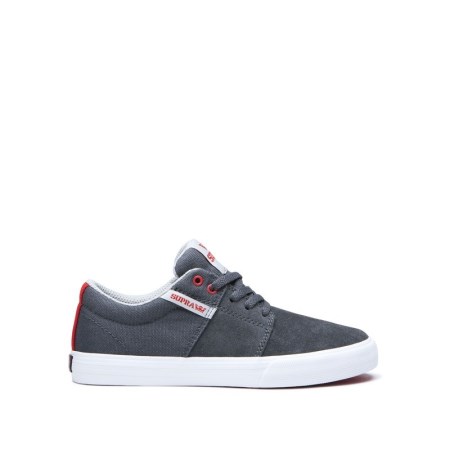 Supra Stacks II Vulc - Παιδικα Αθλητικα Παπουτσια - Γκρι (GR9537)